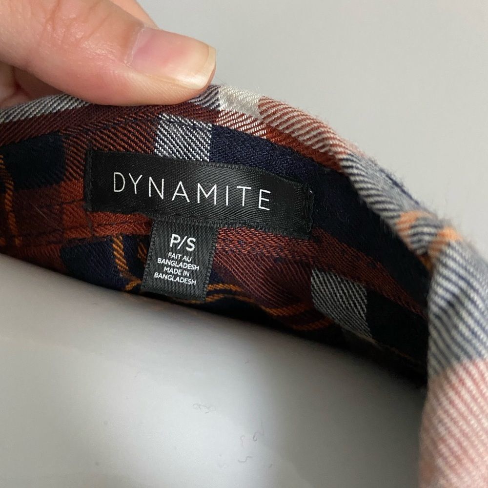 Dynamite Orange & Navy Flannel Shirt - Picture 4 of 4